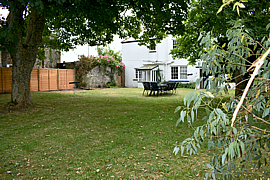 Large back garden at Charter House Devon