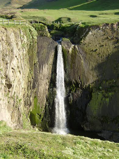 The waterfall at spekes Mill mouth