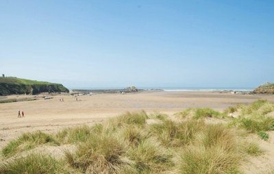 Very popular beach in Bude